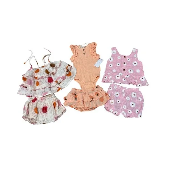 22 Piece Baby Clothes Lot Rompers Bodysuits Overalls Outfits Sets NB-3M - Picture 7 of 7